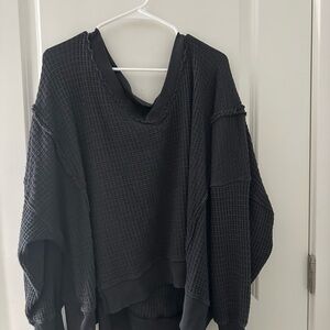 American Eagle Outfitters Dark Grey V-Neck Sweater